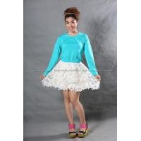 ราคา เสื้อยืด สีเขียวมิ้นต์ คอกลม แขนยาว Size S (2075)
