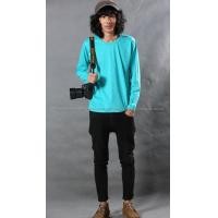 ราคา เสื้อยืด สีเขียวมิ้นต์ คอกลม แขนยาว Size (2077)