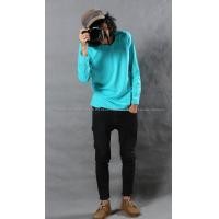 ราคา เสื้อยืด สีเขียวมิ้นต์ คอกลม แขนยาว Size 2XL (2079)