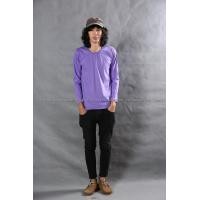 ราคา เสื้อยืด สีม่วงอ่อน คอกลม แขนยาว Size 2XL (2107)
