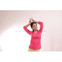 ราคา เสื้อยืด สีชมพู Pinky คอวี แขนยาว Size S (2243)