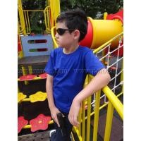 ราคา เสื้อยืดเด็ก สีน้ำเงิน คอกลม แขนสั้น Size S (2350)