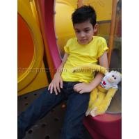 ราคา เสื้อยืดเด็ก สีเหลือง คอกลม แขนสั้น Size XL (2363)