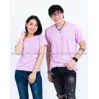 ราคา 4XL เสื้อยืด สีม่วงพาสเทล คอกลม แขนสั้น Size 4XL (2892)