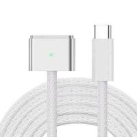 ราคา 140W USB C To Magnetic 3 Charging Cable Cord Compatible With MacBooks Air And MacBooks Pro Tyep C To T head Magsaf2 Charger positive (18791410742)