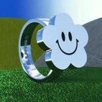 ราคา LURS Flat smiley flower ring