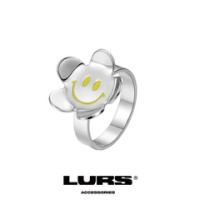 ราคา LURS Fluorescent smiley flower ring