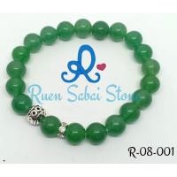 ราคา กำไลหิน Green Aventurine - หินนำโชค โอกาสและความรุ่งเรือง ขนาด 8 มม. เกรด A+ (85)