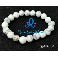 ราคา กำไลหิน Howlite หินแห่งการตื่นรู้ ขนาด 8 มม. เกรด A+ (87)