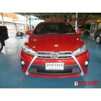 ราคา ปี 2014 TOYOTA NEW YARIS 1.2 G (TOP) สีแดง เกียร์ออโต้ เบนซิน ฟรีดาวน์ โทร.081-8166-717 รถมือสอง