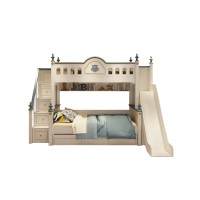 ราคา เตียง 2 ชั้นมีสไลเดอร์รุ่น Castle ขนาด 4 ฟุต (สีน้ำเงิน) (24)