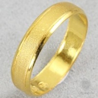 ราคา แหวนพ่นทรายขอบเงา ทองคำ 96.5% หนัก 1 สลึง (GD493)