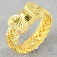 ราคา แหวนลายถักติดโบว์ ทอง 96.5% หนัก 1 สลึง (GD409)
