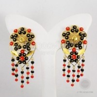 ราคา ต่างหูอินเดีย ทองคำ 90% (GD070)