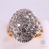 ราคา แหวนเพชรทรงไข่ล้อม 2 ชั้น (DR020)