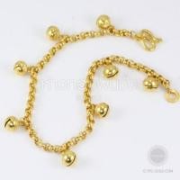 ราคา สร้อยข้อมือห้อยลูกกระพรวน(ทูโทน) ทอง 96.5% หนัก 2 สลึง (GD794)