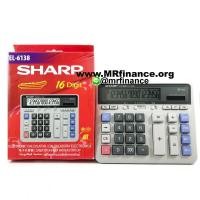ราคา เครื่องคิดเลขตั้งโต๊ะชาร์ป Sharp EL-6138 หน้าจอ 16หลัก ของใหม่ ของแท้ (000252)