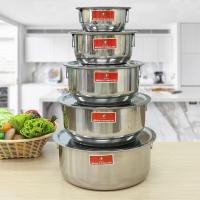 ราคา ชุดหม้อแขกสแตนเลสสตีล มีหูหิ้ว 10 ชิ้นรวมฝา/ชุด