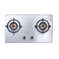 ราคา MEX เตาแก๊สฐานสแตนเลสแบบฝัง 2 หัวเตา MX7825C สีโครเมี่ยม (8858787019478)