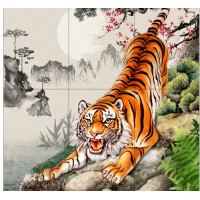 ราคา ARTE กระเบื้องผนังภาพชุด 10x16 เสือมงคล (6P/SET) (0922011812434)