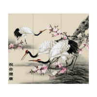 ราคา ARTE กระเบื้องผนังภาพชุด 8x10 นิ้ว นกกระเรียนขาว (6P/SET) (5310021420022)