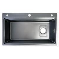 ราคา DYNAHOME อ่างล้างจานสแตนเลส 1 หลุมไม่มีที่พัก แบบฝัง DH-8048-AR-BK ขนาด 80x48x22ซม. สีดำ (8858919004327)