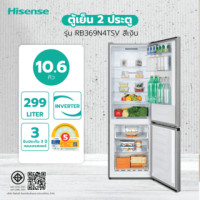 ราคา HISENSE ตู้เย็น 2 ประตู ขนาด 10.6 คิว รุ่น RB369N4TSV สีเงิน (6921727061980)