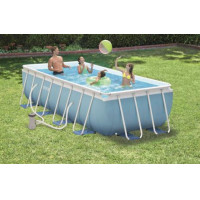 ราคา INTEX Regular Prism Frame ขนาด 16 ฟุต 4.88x2.44x1.07m เครื่องกรองแบบไส้กรอง