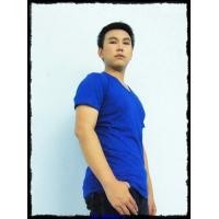 ราคา เสื้อยืดเปล่า No.20 สีน้ำเงิน Size XL คอวี (000080)