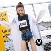 ราคา เสื้อกันฝนแฟชั่น สำหรับผู้ใหญ่ สีขาว Size M (7135)