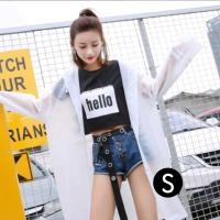 ราคา เสื้อกันฝนแฟชั่น สำหรับผู้ใหญ่ สีขาว Size S (7134)