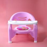 ราคา เก้าอี้นั่งทานข้าวเด็กเบาะนิ่ม พร้อมถาดอาหาร ลายการ์ตูนน่ารักคละลาย (สีม่วง) (10418)