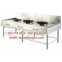 ราคา เตาแก๊สแรงดันสูง 3 หัว พร้อมขาตั้งสแตนเลส (001213)