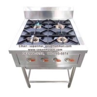 ราคา เตาฝรั่ง 4 หัว สแตนเลส (001980)