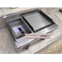 ราคา เตาสเต็กพร้อมหม้อทอดแก๊ส ระบบทูอินวัน สเตนเลสทั้งตัว (002021)