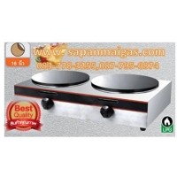 ราคา เตาเครป แบบใช้แก๊ส 2 เตา ขนาดเตา 16 นิ้ว (2 ถาด) รุ่น DE-08-2 (000914)