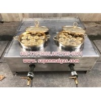 ราคา เตาทำขนมครกสิงค์โปร์/ขนมครกใบเตย จิ๋ว 2 หัวเตา- แก๊ส (002043)