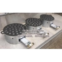 ราคา เตาทำขนมครกใช้แก๊สขนาด 28 หลุม พร้อมฝาโครงเหล็ก 3 หัวเตา (002149)