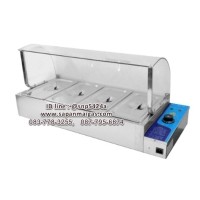 ราคา ตู้อุ่นอาหาร แบบมีถาดอุ่นร้อน 4 ถาดเล็ก กระจกโค้ง (002192)