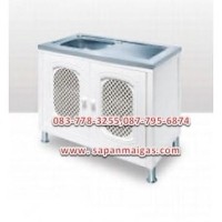 ราคา ตู้ครัวพร้อมอ่างล้างจานแสตนเลส 1 หลุมที่พัก ABS-HI IMPACT ตราเพชร ลายลิเบอร์ตี้ (000303)