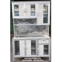 ราคา ครัวอลูมิเนียม พร้อมซิ้งค์1หลุม ขนาด 1.2 เมตร โฟเมก้าแท้ เพิ่มลิ้นชัก (001955)