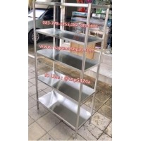 ราคา ชั้นคว่ำจานสแตนเลส 5 ชั้น แบบเรียบ (002214)