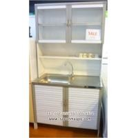 ราคา ตู้ซิ้งล้างจานพร้อมตู้เก็บของ ขนาด 1 เมตร ทรงสูง รุ่น LA101 (001181)