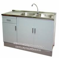 ราคา ตู้ครัวอ่าง2หลุม ทรงเตี้ยขนาด 1.20ม.ประตูบานเรียบ รุ่น MP3-B120J-S (001192)