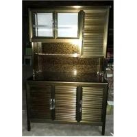 ราคา ตู้ครัวอลูมิเนียมท็อปเรียบโฟเมก้า (ขอบมน) 1.20 เมตร สีชา (001958)