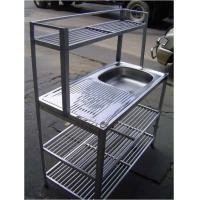 ราคา ซิ้งค์สแตนเลส 1 หลุม มีที่พัก 2 ชั้น ขนาด 1 เมตร ขาอลูมิเนียมต่อบน (000359)