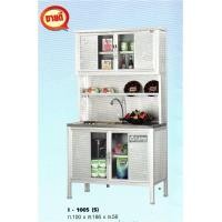 ราคา ตู้ครัวอลูมิเนียม พร้อมซิ้งค์ 1 เมตร ตรา Lion (ไลออน) สีอลูมิเนียม (000517)