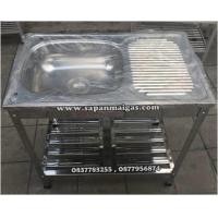 ราคา ซิ้งค์ล้างจาน 1 หลุม สแตนเลสทั้งตัว ขนาด 80 ซม (001887)