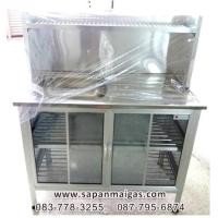 ราคา ซิ้งค์ล้างจานแบบมีตู้เก็บของ 1 เมตร พร้อมต่อด้านบน อลูมิเนียมทั้งตัว (001948)