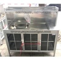 ราคา ซิ้งค์ล้างจาน 1 หลุม มีที่พัก ขนาด 1.20 เมตร แบบมีตู้และต่อบน อลูมิเนียมทั้งตัว (001952)